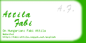 attila fabi business card